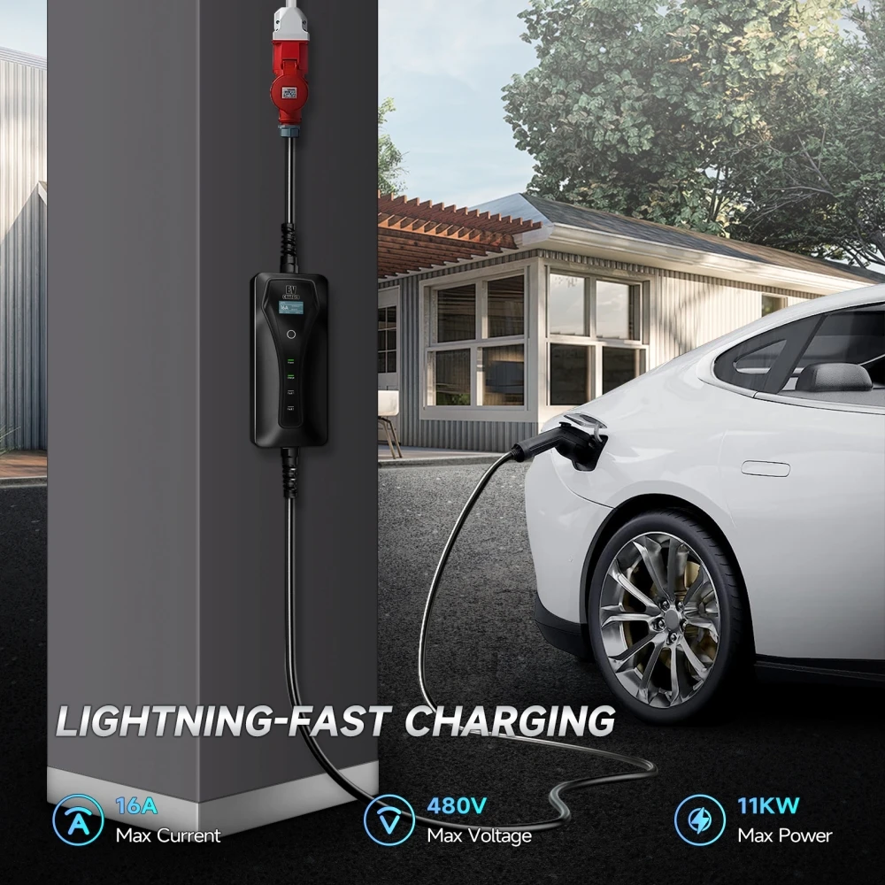 11KW 16A EV Charger Type 2 EVS - Type 2 Portable Ev Charger 11Kw Cee recension och pris