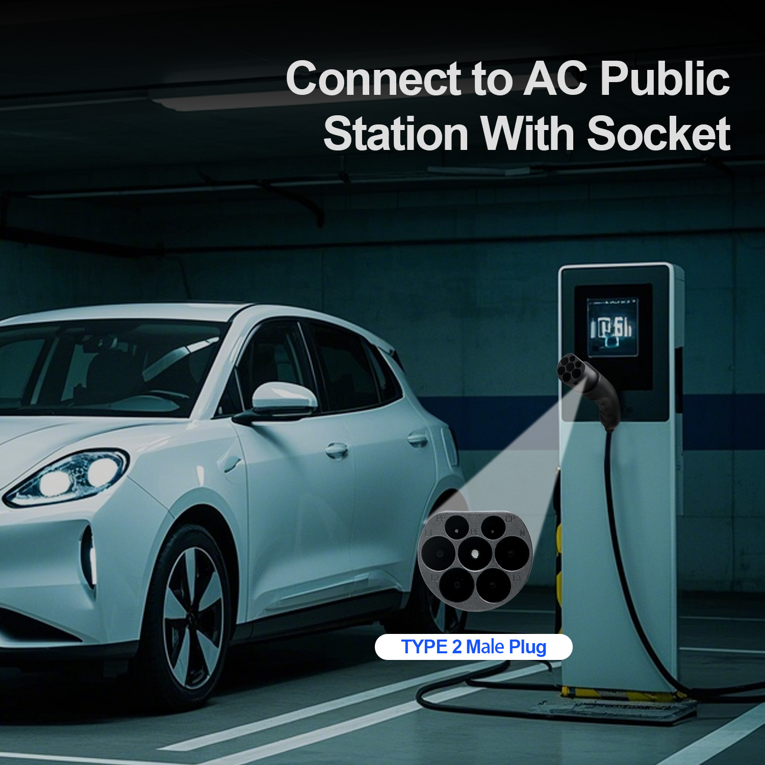 Kolanky Type 2 Male EV Plug 1P - Ev Charger Type 2 22Kw 32A 3 Phase recension och pris