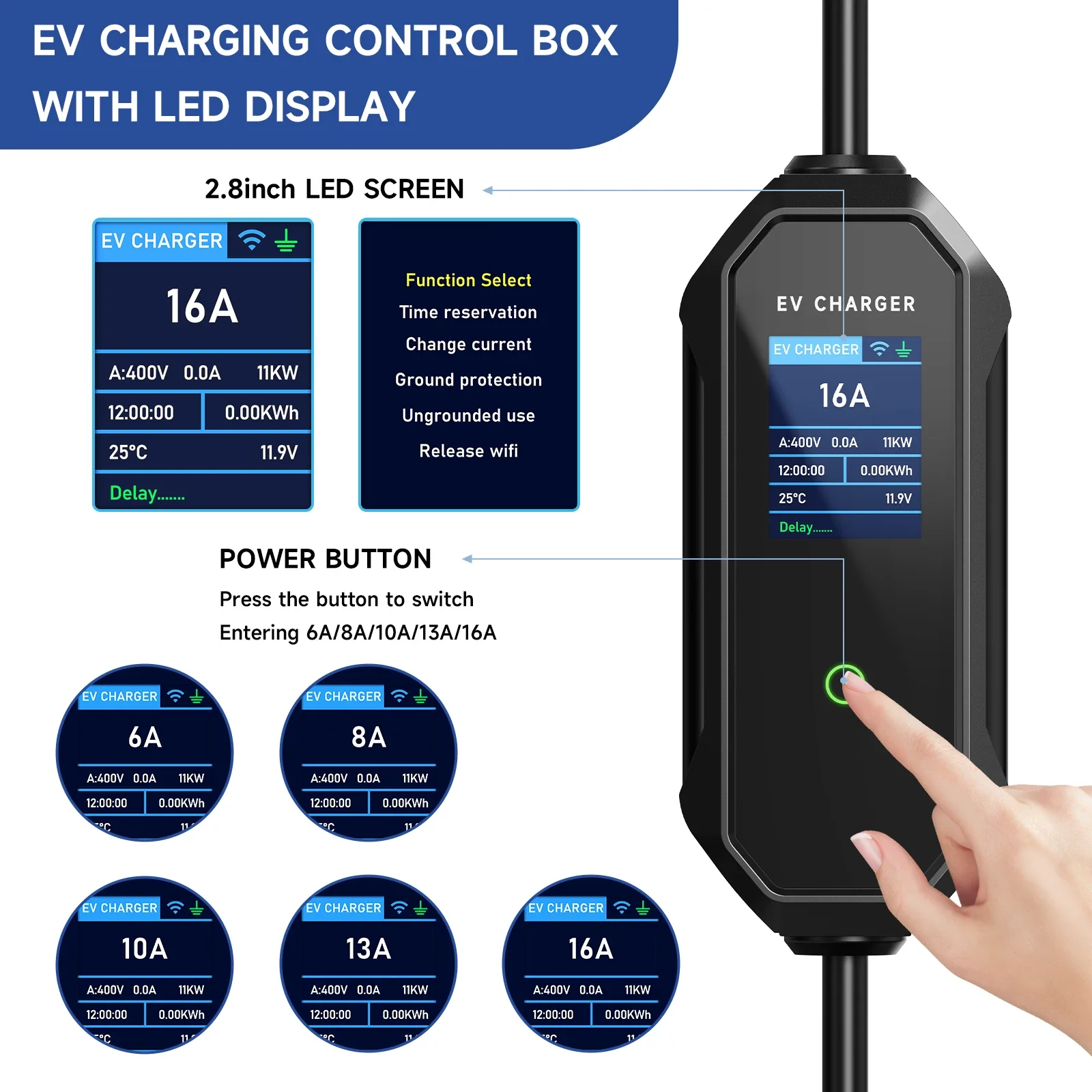 AFEEV Type 2 Portable EV Charg - Type 2 Portable Ev Charger 11Kw Cee recension och pris