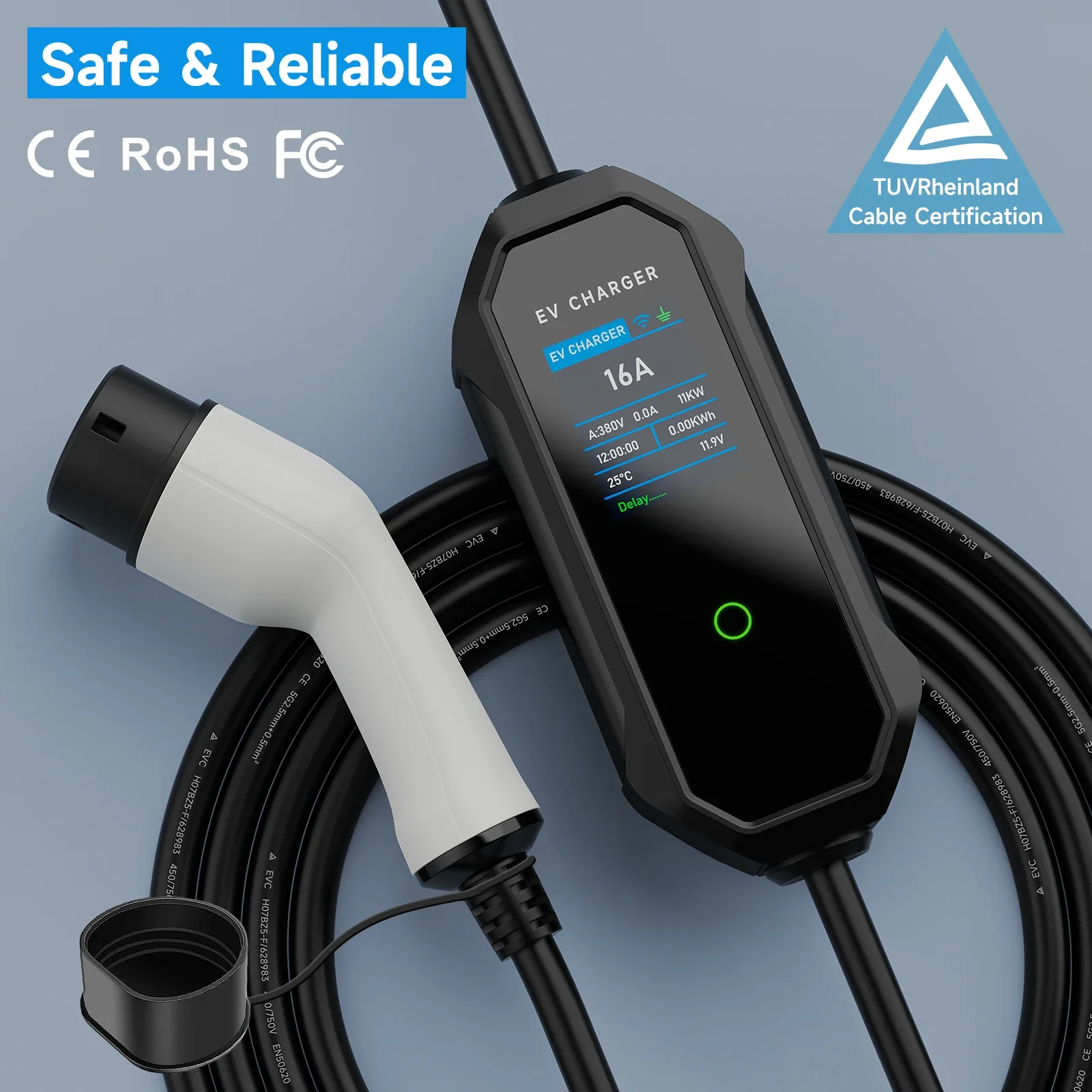 AFEEV Type 2 Portable EV Charg - Type 2 Portable Ev Charger 11Kw Cee recension och pris
