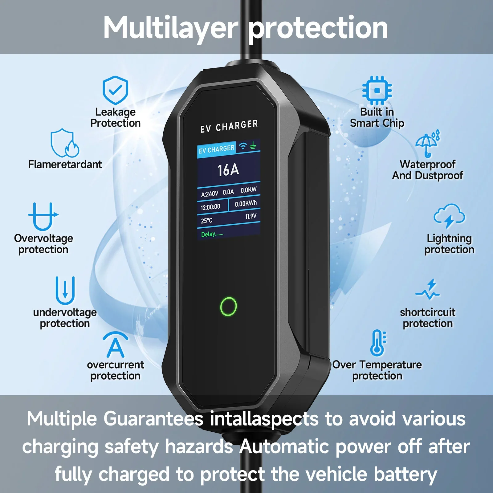 AFEEV Type 2 Portable EV Charg - Type 2 Portable Ev Charger 11Kw Cee recension och pris